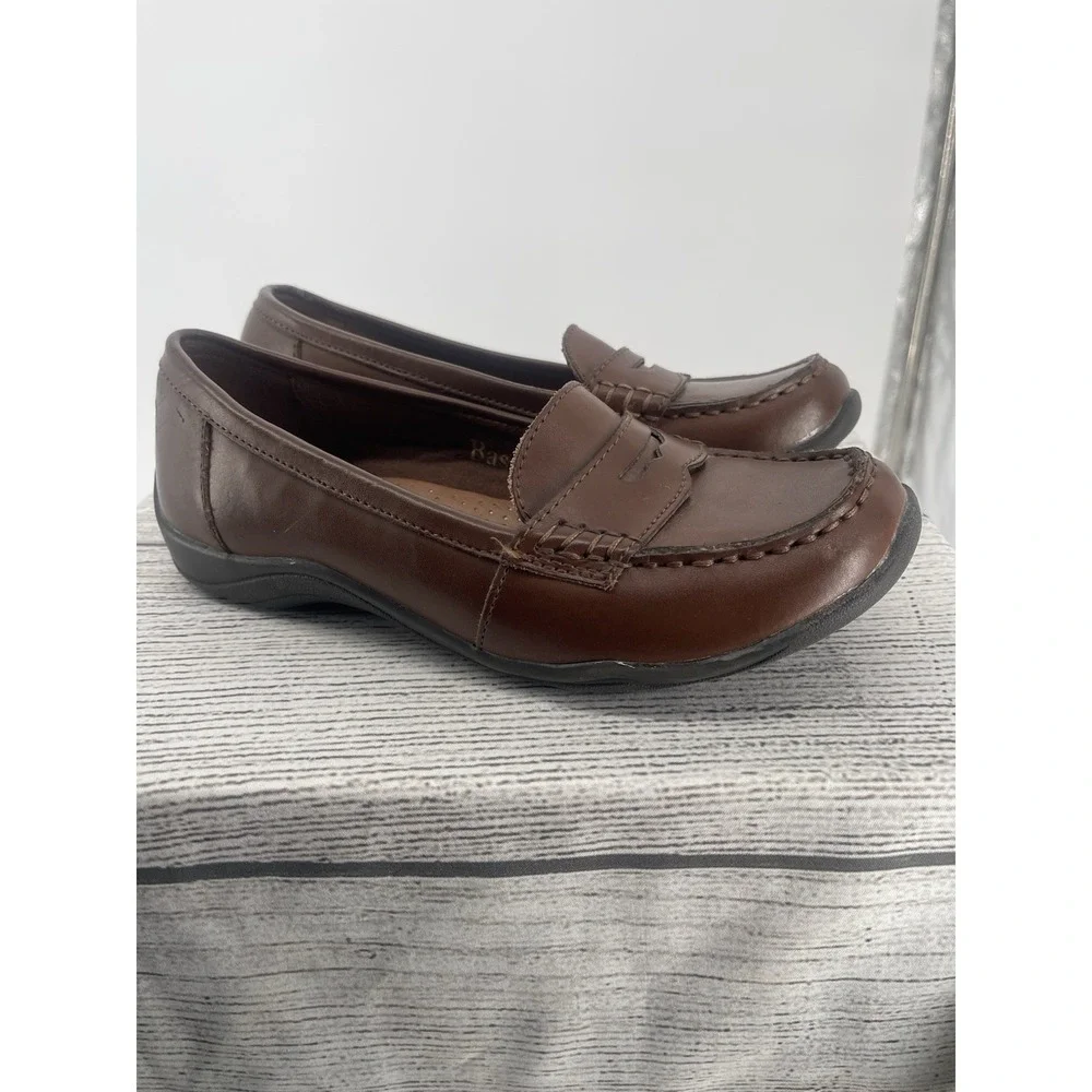 Gh Bass Co Women's Loafers Shoes Antoinette Leather Brown USA Sz‎ 7W